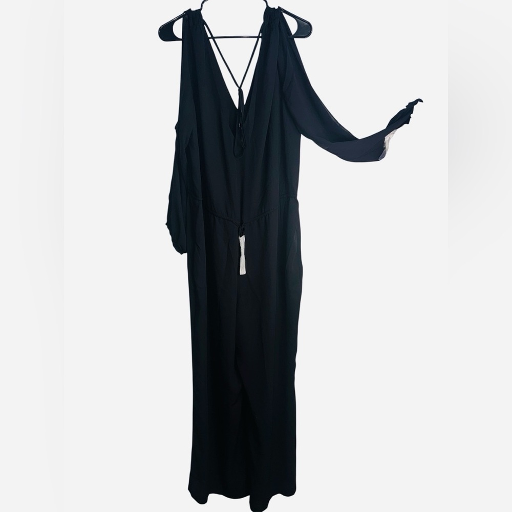 White House Black Market Black Cold-Shoulder Jumpsuit
